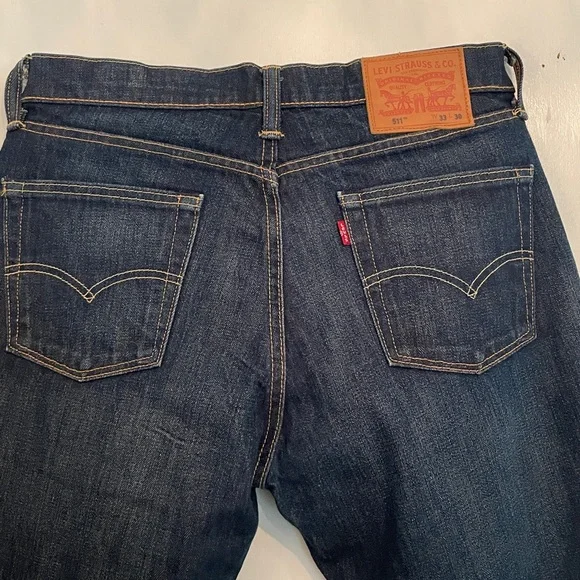 Levi's 511 Men's Slim Jeans - Dark Blue - Picture 8 of 10